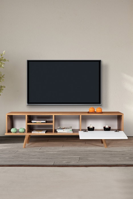 Hanah Home Ela 3633 Soporte para TV Nogal y Blanco